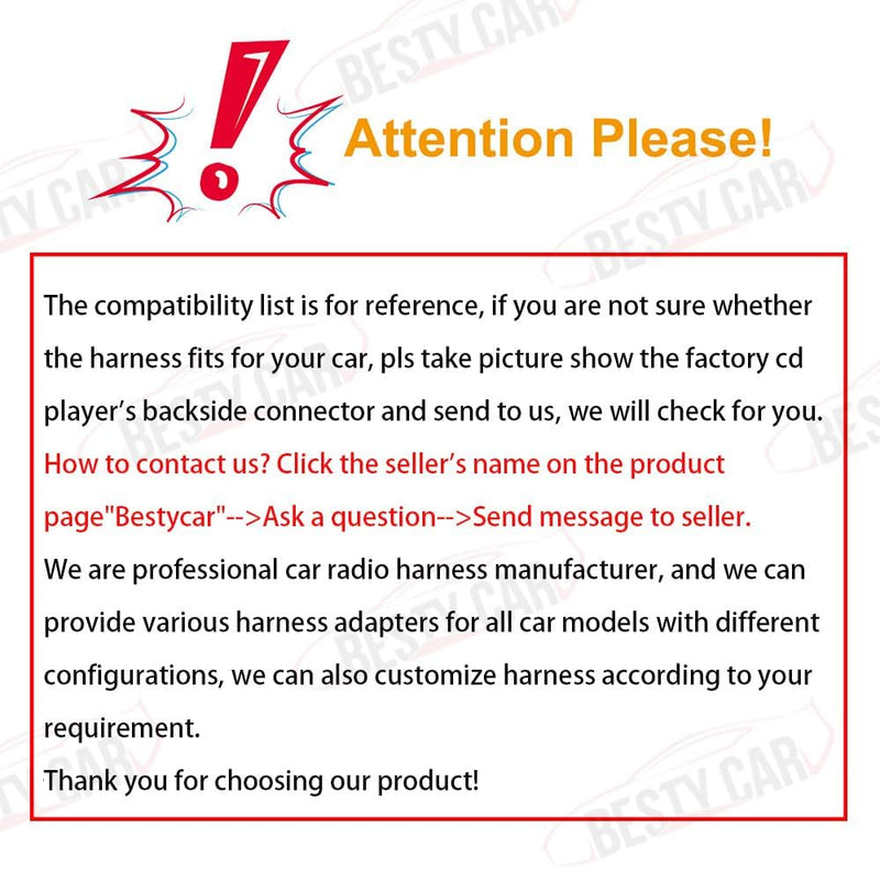 16pin Car Stereo Radio Wiring Harness for Nissan X-Trail Qashqai Rogue Sentra Altima Teana Murano Navara Support Factory Bose Amplifier, OEM Backup Camera and 360 Camera