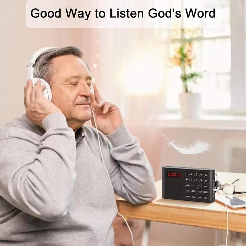 [AUSTRALIA] - iGuerburn KJV Audio Bible Player for Seniors, Electronic Bible Old & New Testament in King James Version, Easy Read Talking Bible with 26H Playtime 