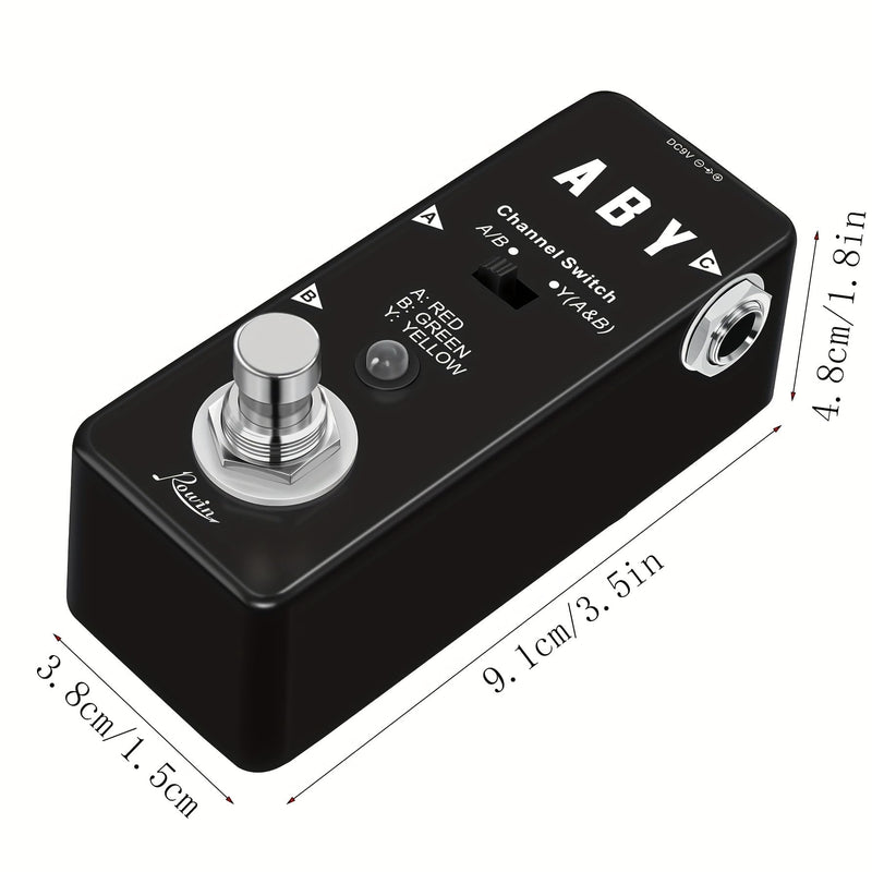 Vintage ABY Line Guitar Effect Pedal LEF-330 with True Bypass, Signal Switch, and Solid Construction