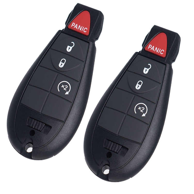 Key Fob FOBIK Keyless Remote Start Replacement Fits for Dodge Ram 1500 2500 2009 2010 2011 2012 Grand Caravan Charger Challenger Durango Journey Jeep Grand Cherokee Commander Chrysler Town Country