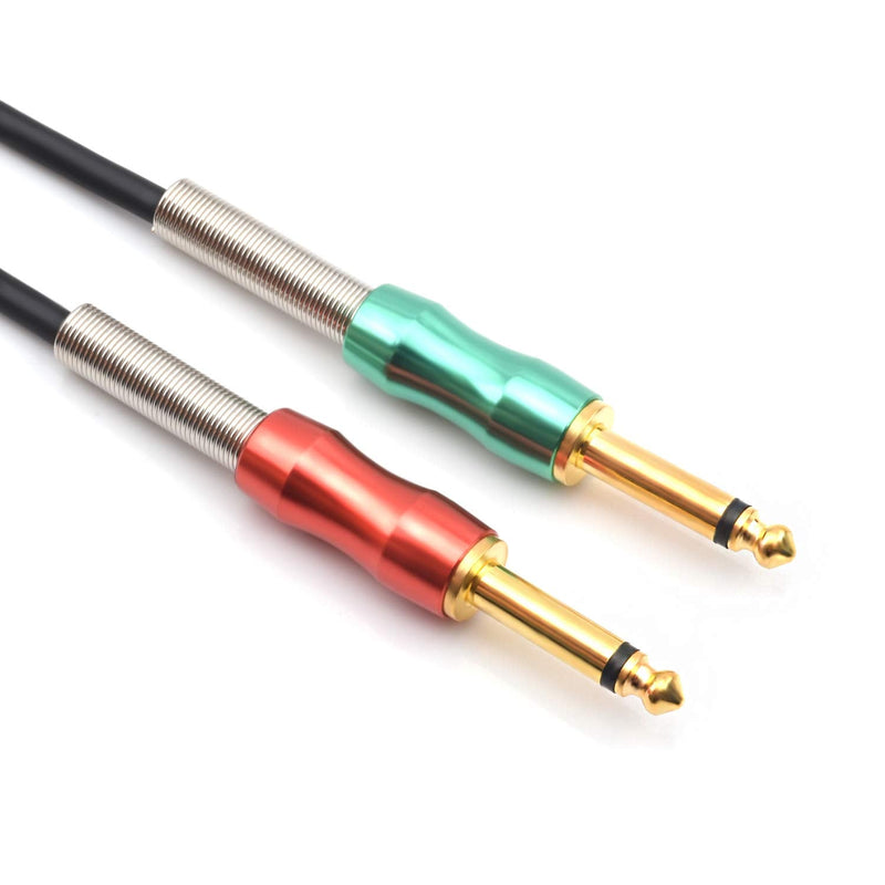 SiYear 6.6FT XLR 3 Pin to Double 6.35mm 1/4" TS Y Splitter Cable, Dual Mono Male (1/4 inch) 6.35mm to XLR Plug Stereo Microphone Cable (2M) 6.6Feet 2M