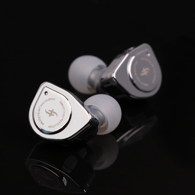 SIMGOT EW200 10mm SCP Diaphragm Dynamic Driver IEM HiFi Wired Earbuds | CNC Machined Alloy Housing, Detachable 0.78mm 2-Pin Cable, In-Ear Earphones for Gamers & Audiophiles (EW200 Without Mic) EW200 Without Mic