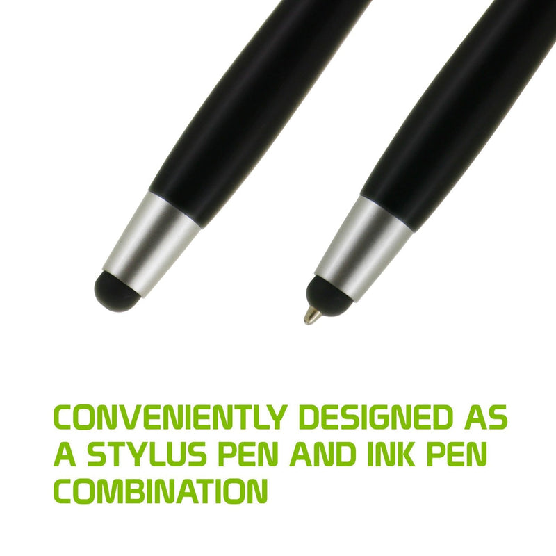 Cellet Made, Compatible to Samsung Note 9/8/5 Galaxy S9, S9+ Plus, S8, S8 Plus, A6, J7, J7 V, J3, J7 Prime/Halo/Refine and More Black Executive Ultra Thin Touch Screen Stylus and Ink Pen Combo
