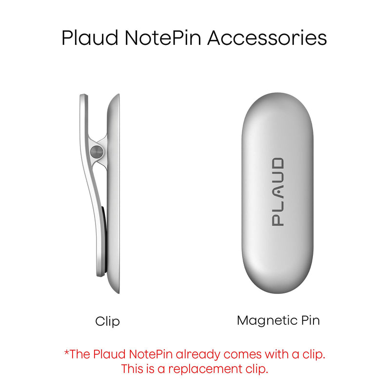 [AUSTRALIA] - Replacement Magnetic Clip and Pin Attachments for Plaud NotePin (*NOT Included), Accessory Replacement Kit Set for NotePin AI Voice Recorder (No Additional Purchases Needed), Purple 