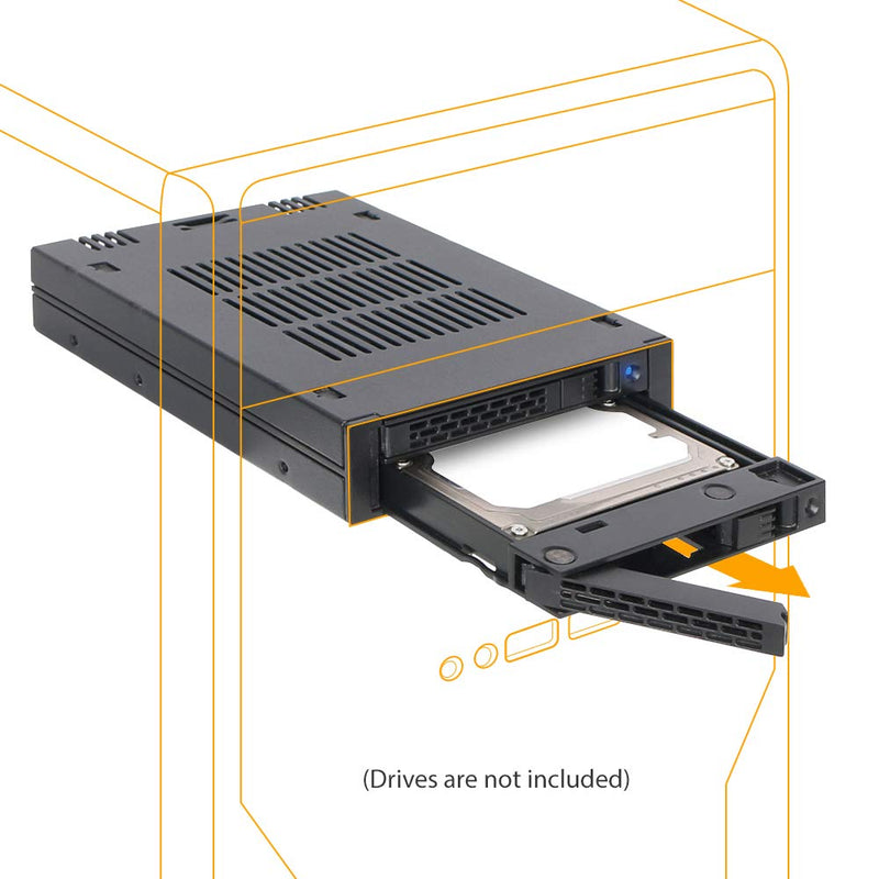 ICY DOCK 2 Bay 2.5 SAS/SATA HDD/SSD Mobile Rack for External 3.5” Bay | ExpressCage MB742SP-B