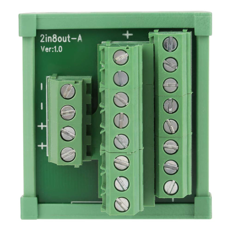 Module Board 2 in 8 Pin Module Breakout Board DIN Rail and Panel Mount Power Distribution