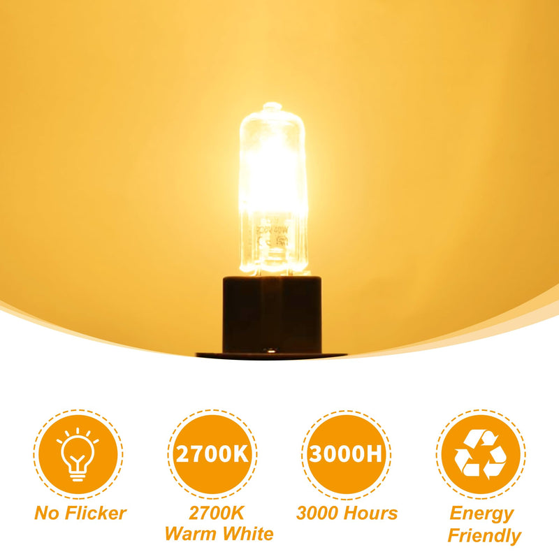 Halogen Light Bulb G9 (12 Pieces) Halogen G9 40 W 230 V, 560 LM 2700 K Warm White Dimmable No Flickering Halogen Bulbs Pin Base Lamp for Oven Lamp 300 °C Microwave Cooker, Ceiling Lights, Wall Lamp