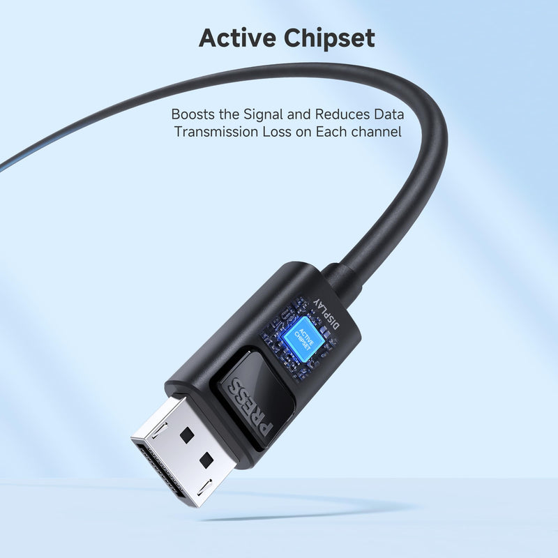 Cable Matters 32.4Gbps Unidirectional Active DisplayPort 1.4 Cable, 25ft | 8K@60Hz / 4K@240Hz, HDR, for Gaming Monitor PC RTX/RX GPUs 7.5m