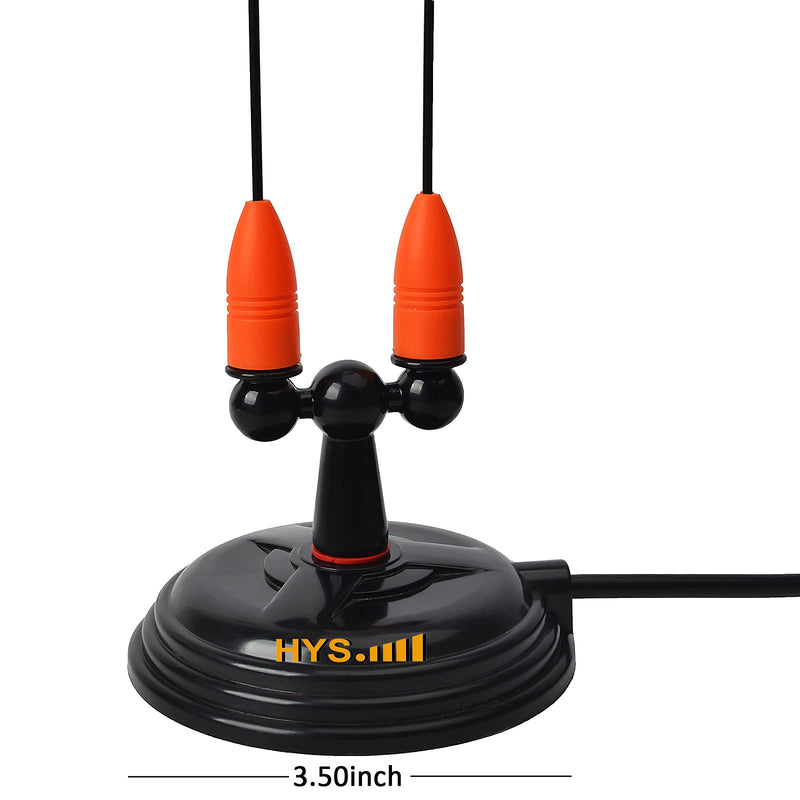 [AUSTRALIA] - HYS Amateur Antennas Dual-Band VHF 144/UHF 430MHz Magnetic Base Mobile Antenna W/13 ft RG58 Coax Cable UHF-male/PL259 for Motorola Kenwood Midland SO239 Mobile Radios (Orange&Black) Orange&Black 