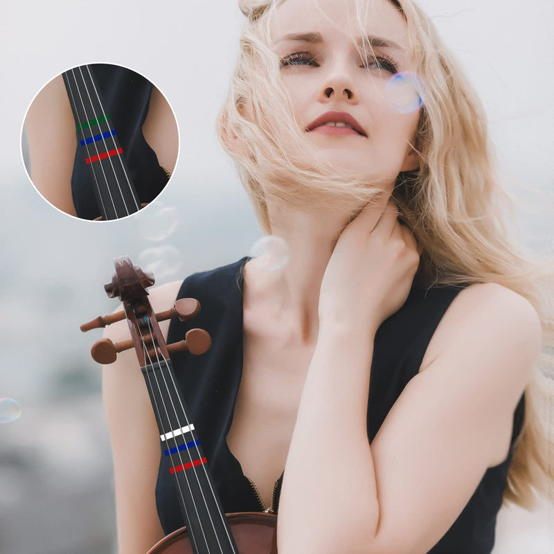 6 Rolls Violin Tape Fingerboard, 216 ft/66m Cello Tape Instrument Fingering Tape Violin Tape for Beginners Fretboard Orchestral Instruments (6 Colors)