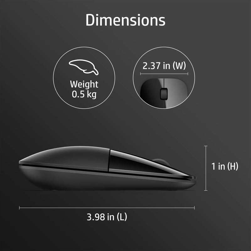 Z3700 WIRELESS MOUSE BLACK ONYX GLOSSY