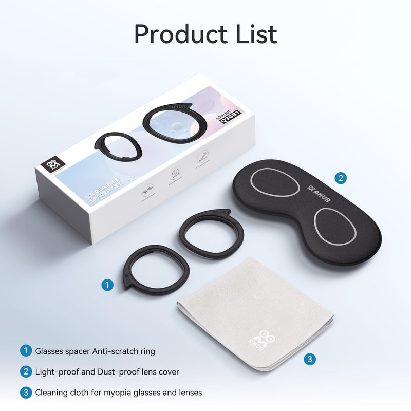 AMVR Golf Club Attachment Compatible with Meta/Oculus Quest 3 Accessories & Lens Protector Set Compatible with Meta/Oculus Quest 3 Accessories,Glasses Spacer for Quest 3 Lenses