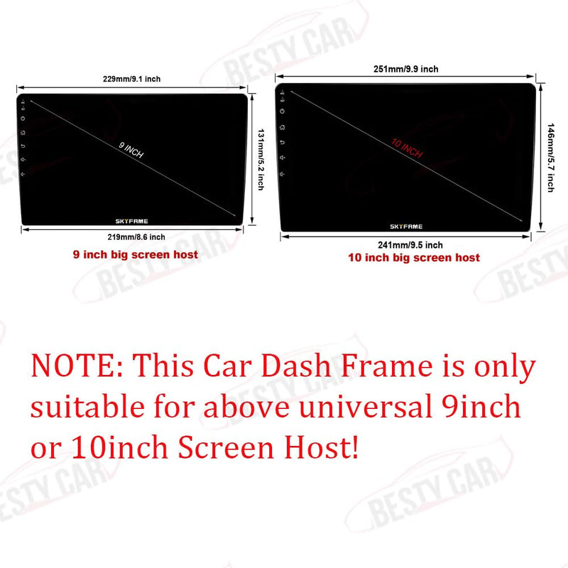 Fits for Toyota Highlander 2015-2018 Car Radio Stereo Fascia Frame Double DIN 10.1 inch Dash Installation Mounting Kit