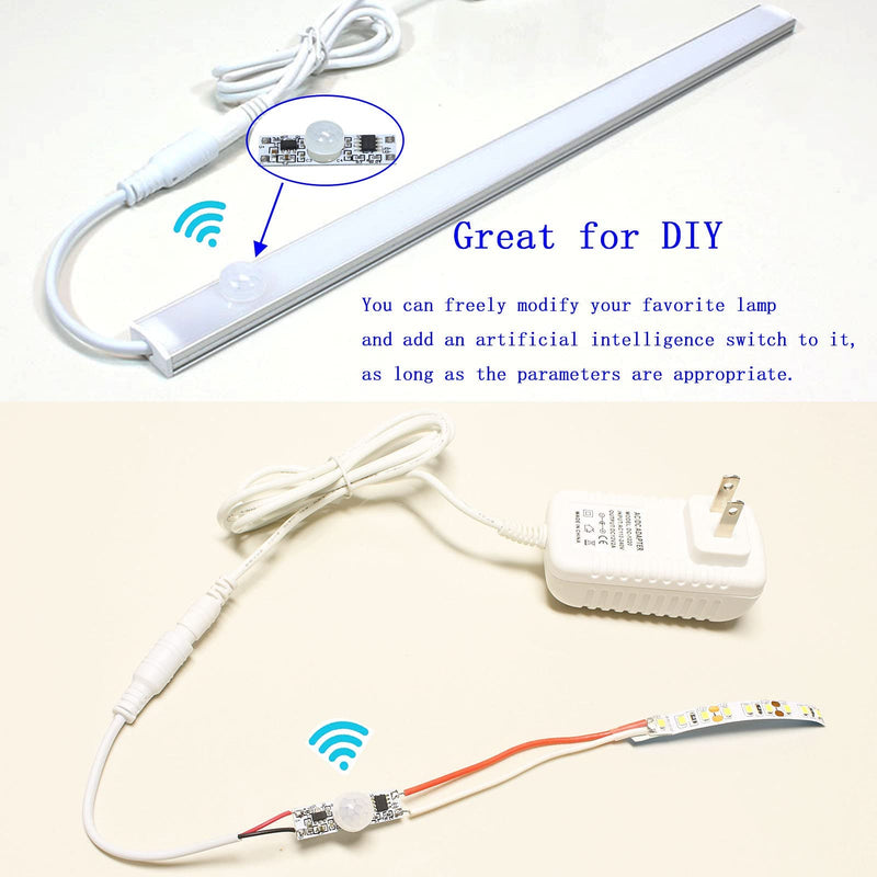 [AUSTRALIA] - Motion Sensor Switch, DC 3.7v to 24V 4A PIR Motion Sensor for LED Lights, Mini Infrared Sensor Switch That can be Built into The Light bar or Box (3 Pieces 1037）, 3pieces 1037 