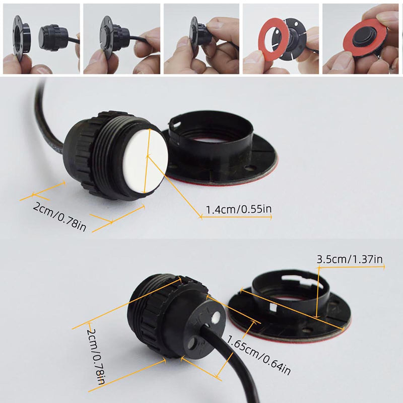 Car Parktronic Parking Built-in Plane Sensors Rear Reversing Radars System with 4 Sensors LED Light Distance Display Warning Buzzer Distance Detection Matte Black