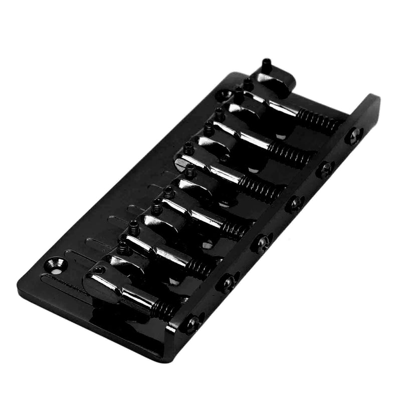 LiebeWH 6 String Zinc Alloy Bass Bridge Adjustable Multifunctional Vintage Electric Bass Bridge Replacement Parts (Black), LiebeWH6swm52ge3h-12 Black