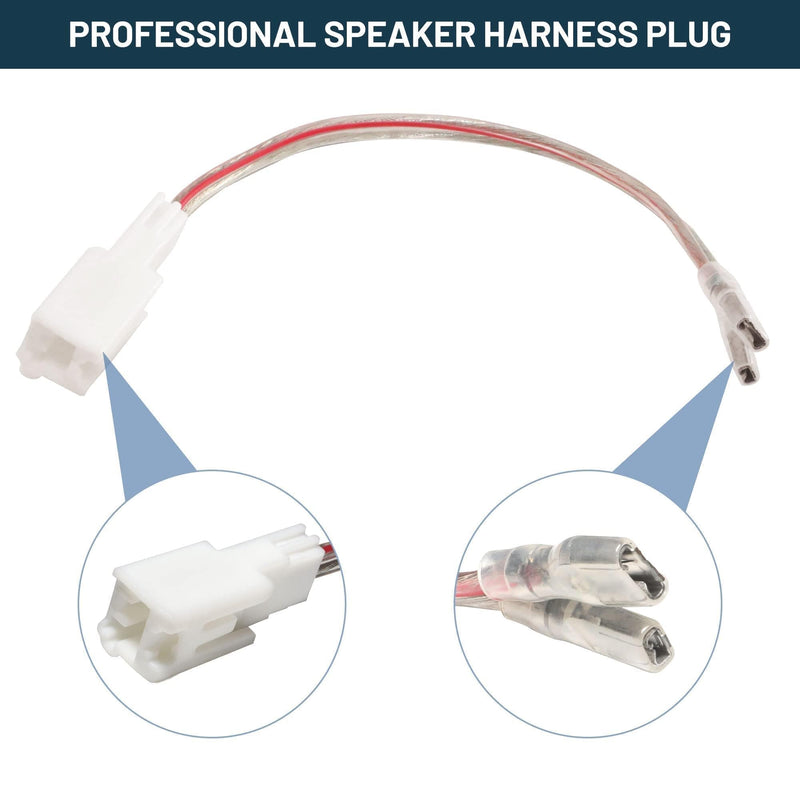 [AUSTRALIA] - 6.5 Inch Front Door Speaker Bracket Adapter Speaker Wiring Harness for Select 2018-2023 Toyota Camry/Avalon/Highlander/Sienna for Installation Aftermarket Door Speaker Spacer Ring 