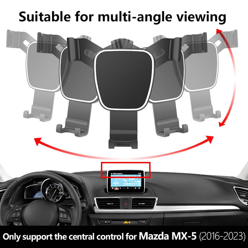 Car Phone Holder For Mazda MX-5 Miata 2016-2023，Mazda CX-3 2016-2021，Mazda 3 2014-2016 【Only 7-inch screen】Auto Accessories Bracket Interior Screen Decoration dash board Mobile Cell Phone Mount case