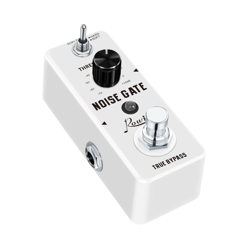 Rowin LEF-319 Noise Gate Pedal - Dual Mode (Hard/Soft) Noise Reduction, Metal Shell, True Bypass, Compact Design (DC 9V Powered, Adapter not Included)