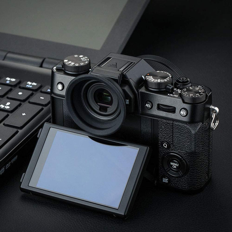 Soft Silicon Camera Viewfinder Eyecup Eyepiece Eyeshade for Fujifilm Fuji X-T30II X-T30 II X-T20 X-T10 Eye Cup Protector Cushion (Hot Shoe Mount Installation) for X-T30II X-T30 X-T20 X-T10