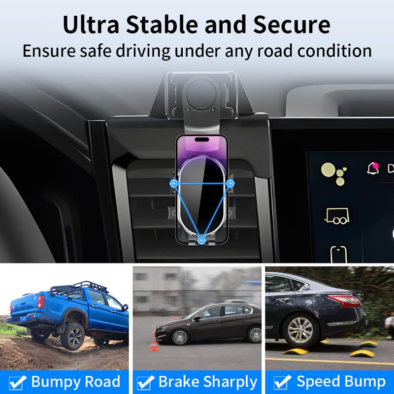 Car Phone Holder For GMC Sierra 1500 Elevation/SLE /SLT 2022 2023 2024 2025 2026，Sierra 2500 3500 SLE /SLT 2024-2026【Only 13.4-inch screen】Auto Accessories Interior Cell mobile Mount case accessory
