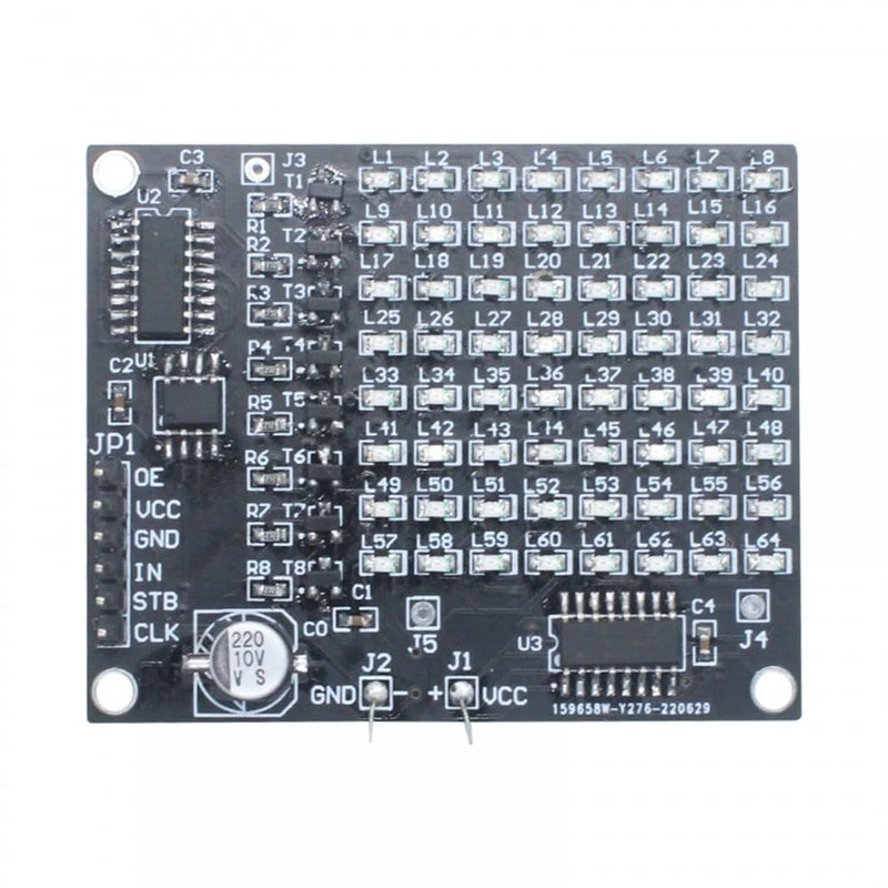 LED Welding Practice Board Kit, DX-TP16 64 SMD LED Patch Matrix Advertising Screen Soldering Practice Kit for Beginners
