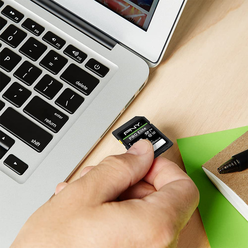 PNY 512GB PRO Elite Class 10 U3 V30 SDXC Flash Memory Card - 100MB/s, Class 10, U3, V30, 4K UHD, Full HD, UHS-I, Full Size SD