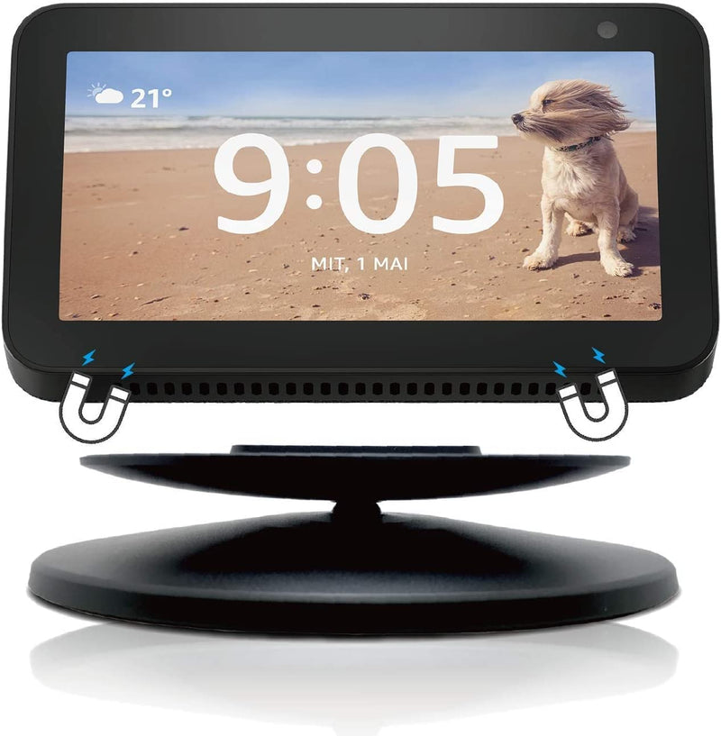 Sintron Smart Display Stand for Show 5 & Show 8 (1st Gen & 2nd Gen) - Adjustable Magnetic Stand Mount with 360 Degree Rotation, Tilt Function and Anti-Slip Base, Compatible with iPhone Models (Black) Black