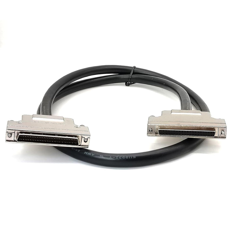 SCSI 68Pin Data Extension Cable HPDB 68Pin Male to Female Straight Double Layer Aluminum Foil Shielding Cable for Legacy Servers, Drives, and Scanners AWG28 2Meter