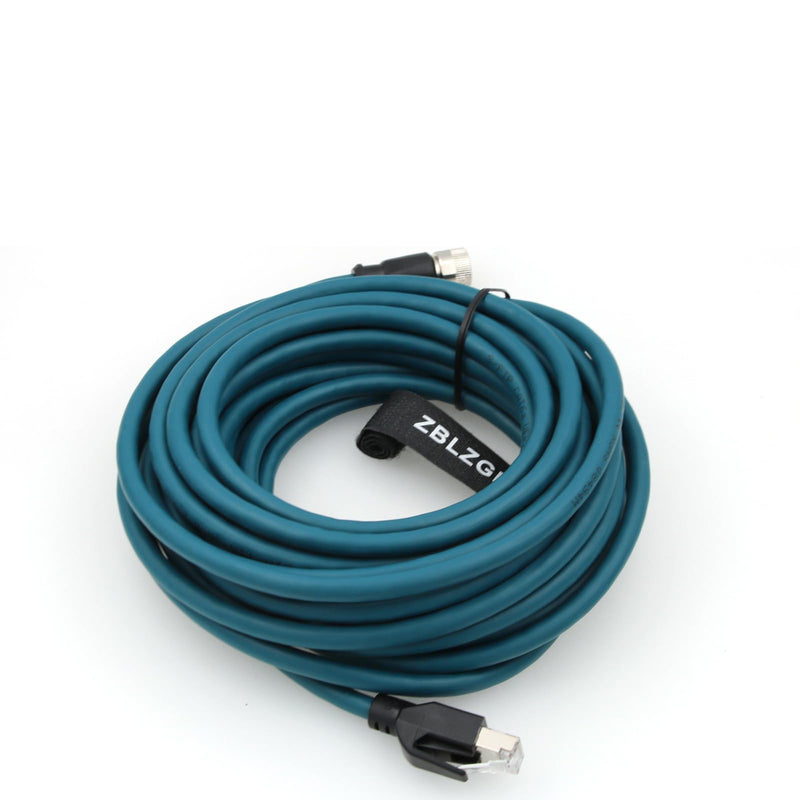 10Gbps M12 8 Pin Female X-Code RJ45 Ethernet Cord for High Speed Data Transfer 8M 8 Pin X-Code Female to RJ45 Male