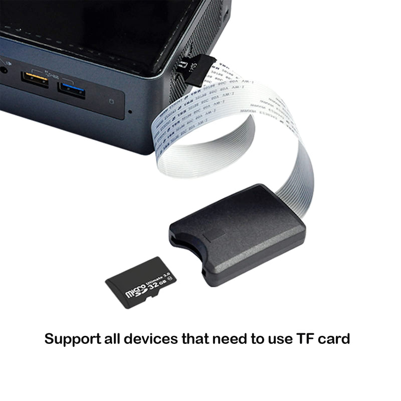ASHATA Micro SD to Micro SD Card Extension Cable Adapter Flexible Extender with Case, TF to TF Extender Cable for 3D Printer/Car/GPS/Camera/DVD/DVR/LED Display Board (60CM) 60CM