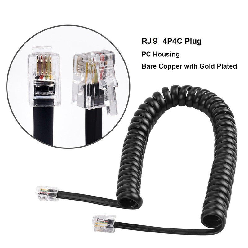 Telephone Handset Cord Detangler 1 Set, 1 Pack 360 Degree Rotating/Anti-Tangle Landline Cable and 1 Pack Telephone Handset Cord 7.5 Foot Uncoiled (1.2 Foot Coiled) 7.5FT