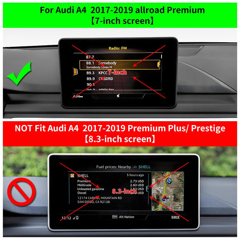 Car Phone Holder for 2017 2018 2019 Audi A4 Premium and 2018-2019 Audi A5 & 2018-2020 Q5 Premium[ 7 inch Screen ] Auto Interior Accessories Best Cell Phones Mount Cellphone Mobile Cradle Stand for A4 A5 2017-2019，Q5 2018-2020 [7-in Screen]
