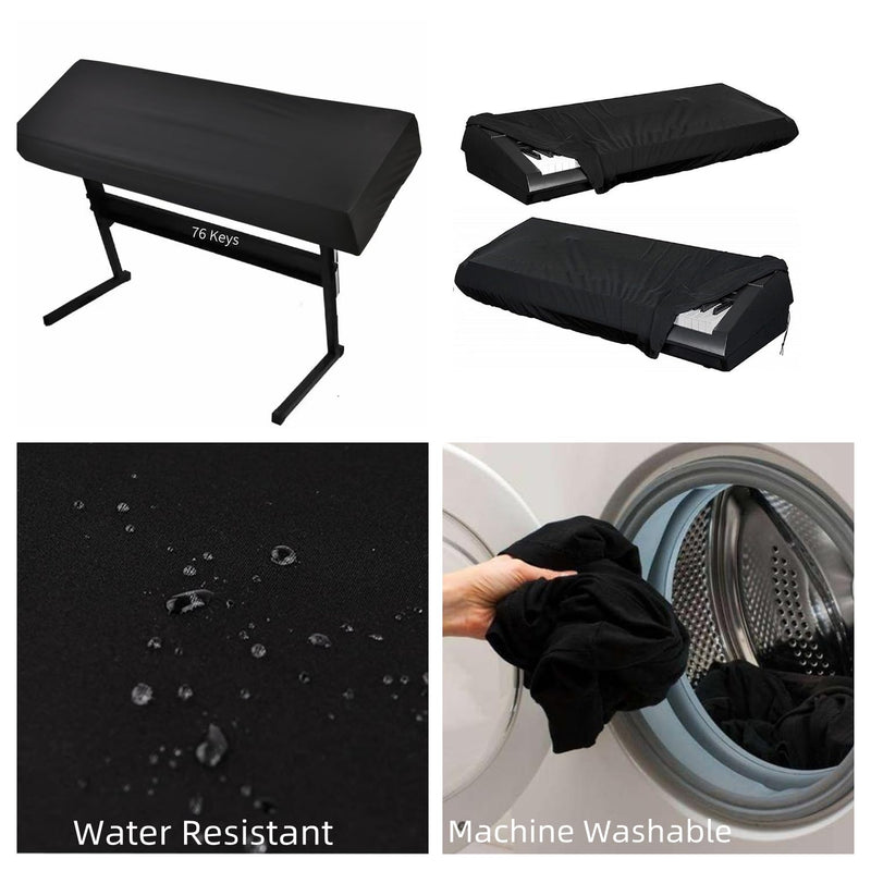 Digital Piano Keyboard and Portable Arranger Keyboards Dust Cover,Elastic Fabric,Water-Resistant,Digital Piano Keyboards Cover for Most Brand Digital Piano Keyboard (76 Keys Cover) 76-Keys Cover