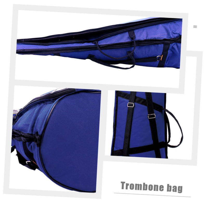VICASKY 1pc Saxophone Case Mute Sax Gig Bag 2-in-1 Carrying Backpack Case with Flute Pocket Small Trombone Instrument Thickened Oxford Cloth Storage Bag Soft Sax Case with Backpack Straps