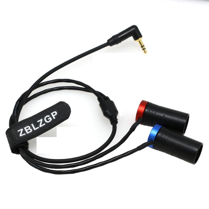 Audio Cable Low-Profile TA3M XLR 3Pin Male to 3.5mm-TRS Y Cable for Canon EOS C70 6K Pro Cameras RØDE Wireless GO II Dual Channel Wireless Output Dual Low-Profile 3Pin XLR