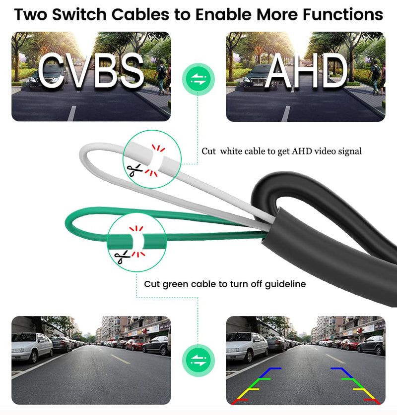 HD 720P Vehicle Backup Camera for Audi A4L A5 A3 Q3 Q5 RS6 for VW Passat Tiguan Jetta Sharan Touareg Lavida Skoda, Car Rear View Trunk Handle Camera