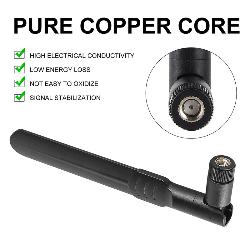 2Pcs Dual Band 8dBi WiFi Antenna 2.4GHz 5GHz 5.8GHz RP-SMA Male Bluetooth Antenna for USB Adapter Camera Video Surveillance Monitor PC Computer WiFi Router Wireless Network Card 2pcs 8dBi