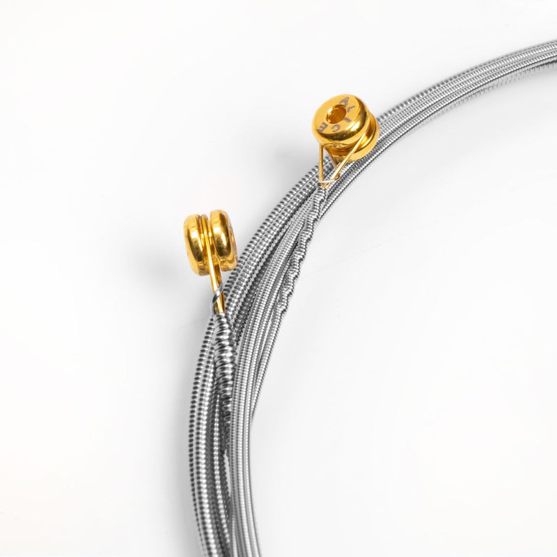 [AUSTRALIA] - Alice Bass Guitar String 4 Strings Set, Hexagonal Core with Nickel Alloy Winding, 045-105 Medium Gauge, Saturated & Warm Sliver&Gold Ball End Professional 45-105(4 Strings) 