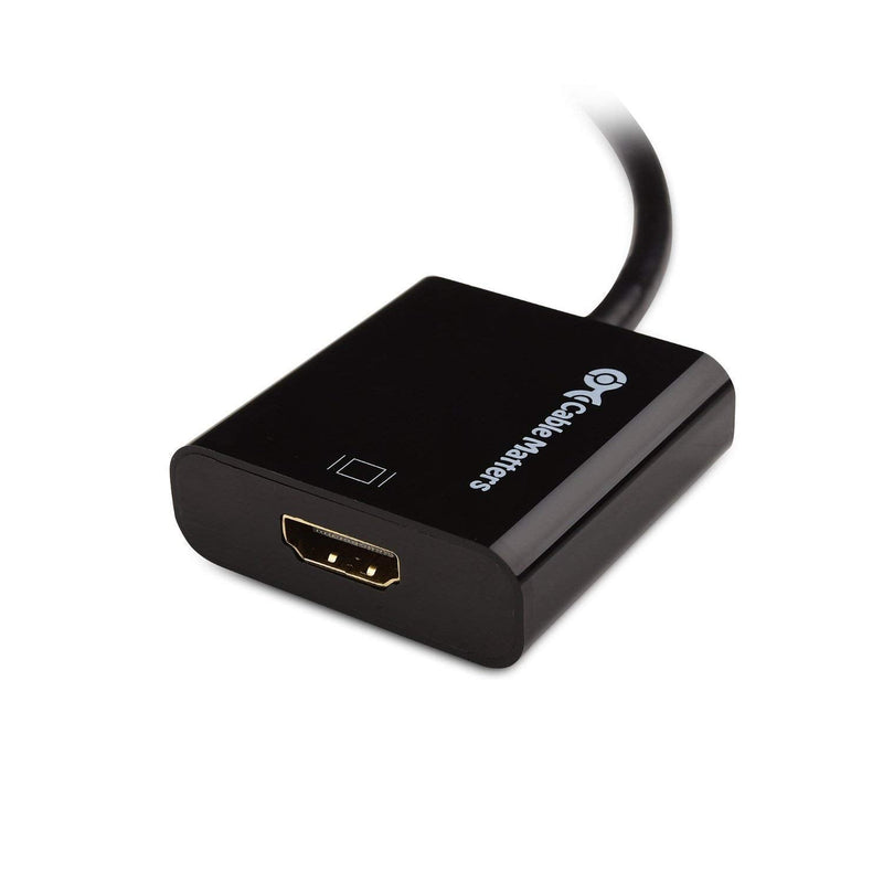 Cable Matters Active DisplayPort to HDMI Adapter (Active DP to HDMI Adapter) Supporting Eyefinity Technology and 4K Resolution & USB C to HDMI Cable in Black 6 Feet
