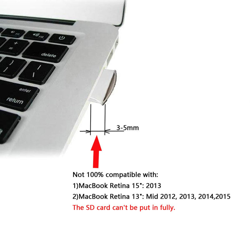 chenyang Micro SD TF to SD Card Kit Mini Adaptor for Extra Storage MacBook Air/Pro/Retina 5PCS