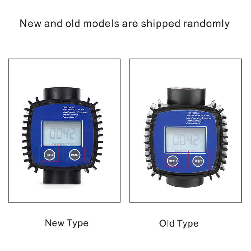 Flow Meter, Flow Meter, Digital Display, Water Flowmeter, Flow Meter, 1 Inch Internal Thread, For Controlling and Measuring Water, Flow Meter