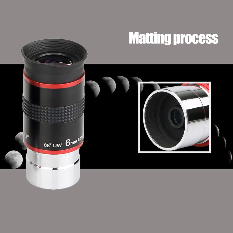[AUSTRALIA] - SVBONY Telescope Eyepiece, 68 Degree Ultra Wide Angle Eyepiece 6mm, High Definition Fully Coated Telescope Accessories for Planetary Observation 