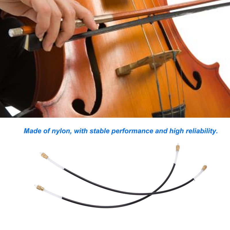 Cello Tail Rope, Cello Accessories, 2Pcs Standard Design Tailpiece Gut Accessory Good Match Black for Instrument