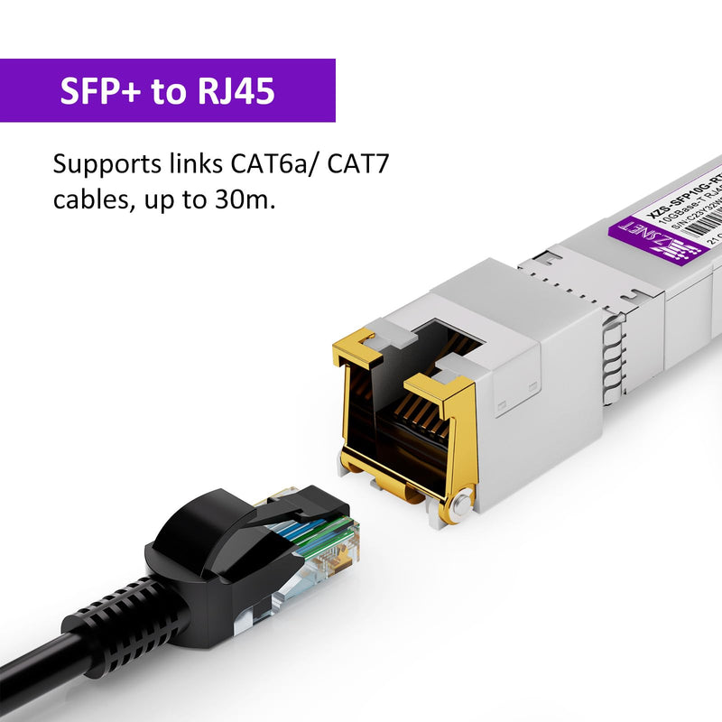10GBASE-T SFP+ to RJ45 Transceiver, 1/2.5/5/10G Multi-Rate Copper SFP+ to Ethernet Module for Cisco SFP-10G-T-S, Ubiquiti UniFi UF-RJ45-10G, Mikrotik S+RJ10, Meraki, Netgear, D-Link and More, 1 Pack