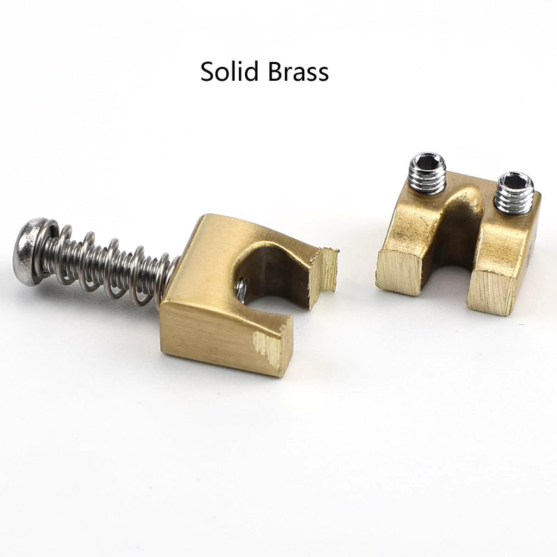[AUSTRALIA] - Brass Guitar Tremolo Bridge Saddles 10.8mm Electric Guitar Brass Saddles for Fender Strat St Tele Telecaster 6 String Guitar Replacement Parts 