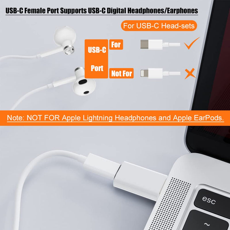 USB C Female to USB A Male Adapter,Compatible with Apple MagSafe Watch to USB Wall Plug,Type-C to A Charger Cable Converter for iPhone 13 12 Mini Pro Max,MacBook,iPad,Galaxy Note,Google Pixel 5 4 3XL 2 Pack White