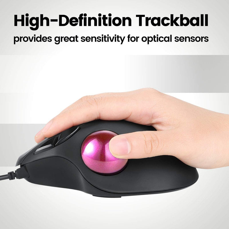 Perixx PERIPRO-303 1.34 Inches Trackball - Replacement Ball for M570, PERIMICE-517/520/717/720, and Other Compatible Trackball Mouse (Pink) Glossy Pink