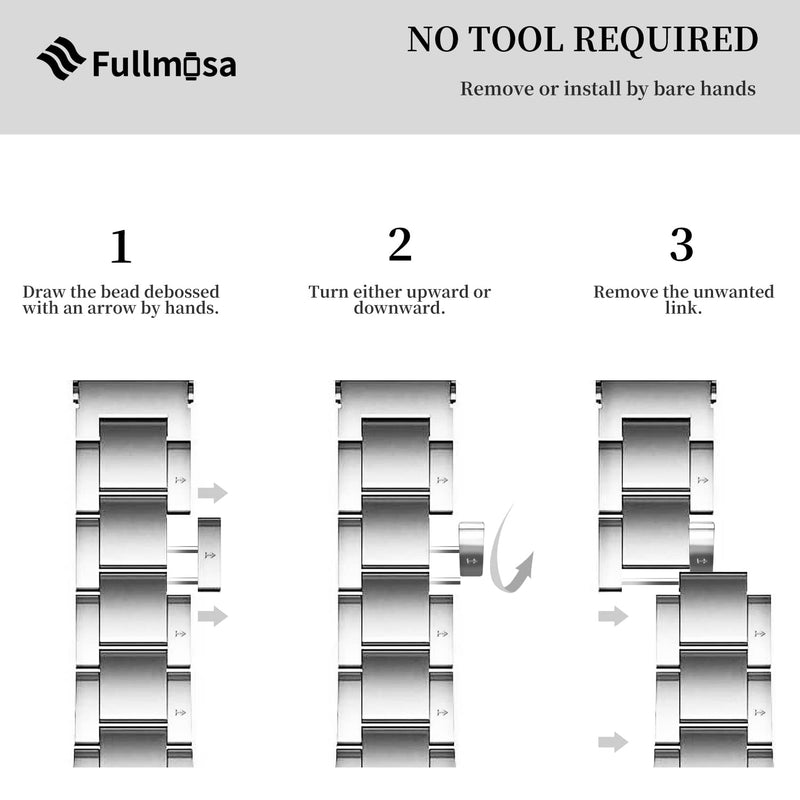Fullmosa Compatible Mesh Apple Watch Band 38mm/40mm/41mm Silver with Case & Compatible No Tool Metal Apple Watch Band 38mm/40mm/41mm with Case,Silver