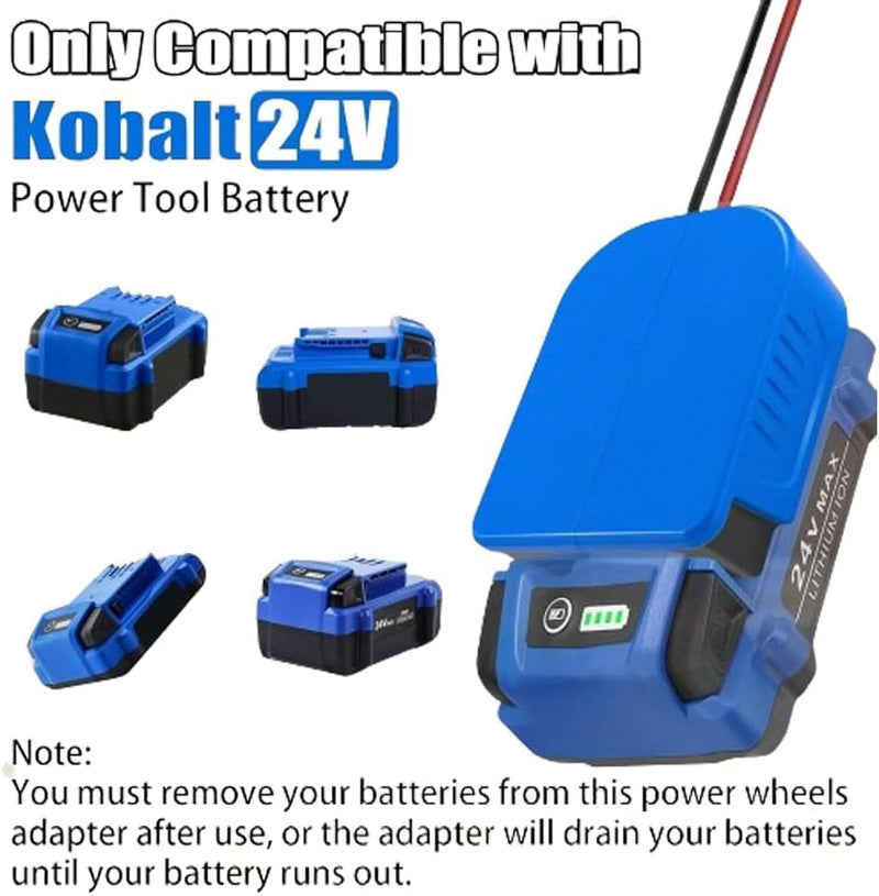 [AUSTRALIA] - Jumper Cable Clamps Kit for Kobalt 24V Battery Jumper Starter Automotive Booster Cables 6Ft 12AWG Power Tool Line for Car Riding Mower Motorcycle 